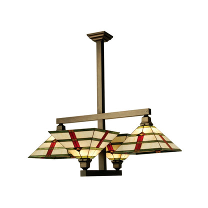 Meyda Tiffany Prairie Arrowhead 4 Light 38" Wide Chandelier with Tiffany Glass Shade
