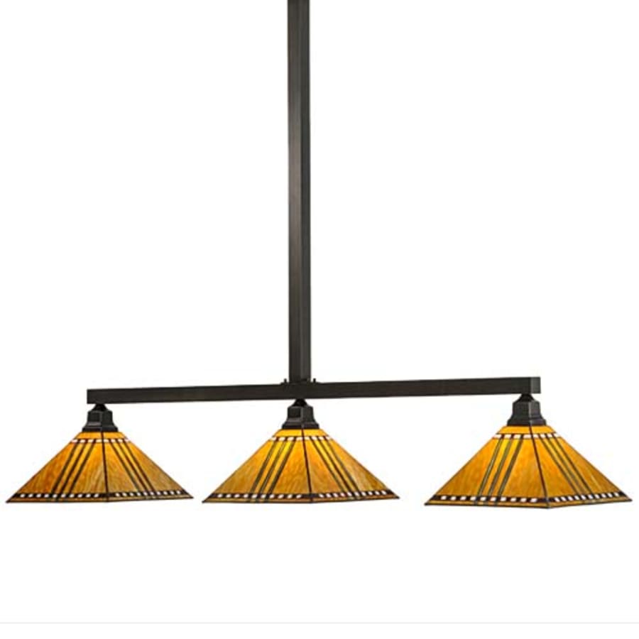 Meyda Tiffany Prairie Corn 3 Light 62" Wide Linear Pendant