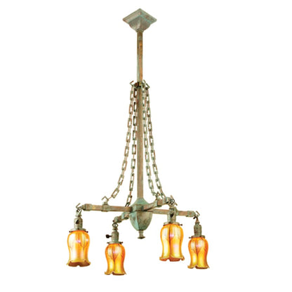 Meyda Tiffany Craftsman 4 Light 26" Wide Chandelier