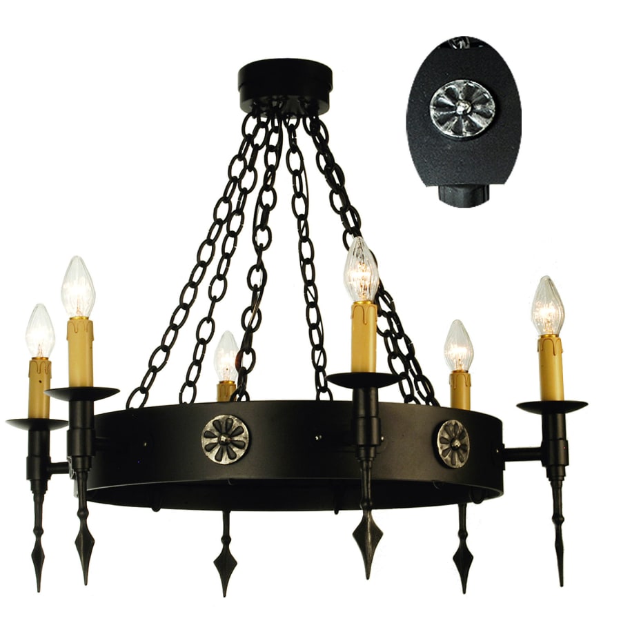 Meyda Tiffany Warwick 6 Light 34" Wide Taper Candle Chandelier