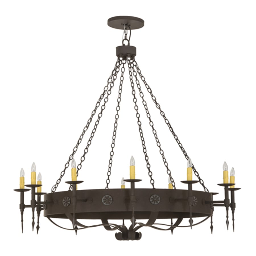 Meyda Tiffany Warwick 12 Light 66" Wide Taper Candle Style Chandelier