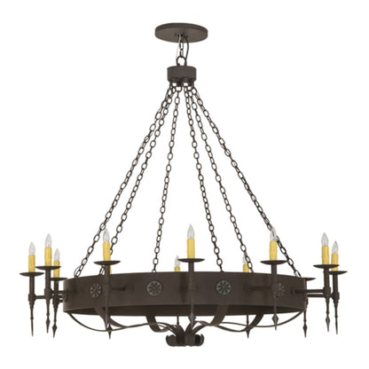 Meyda Tiffany Warwick 12 Light 66" Wide Taper Candle Style Chandelier