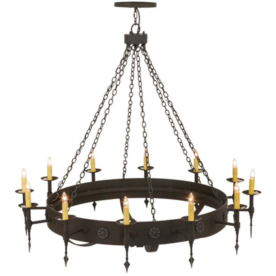 Meyda Tiffany Warwick 12 Light 66" Wide Taper Candle Style Chandelier