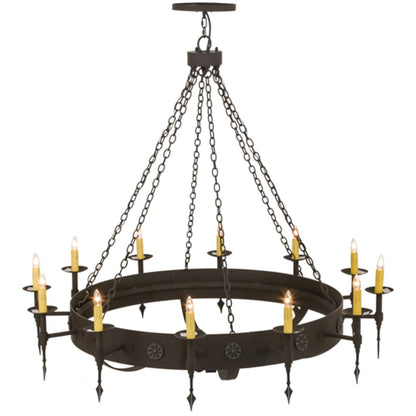 Meyda Tiffany Warwick 12 Light 66" Wide Taper Candle Style Chandelier