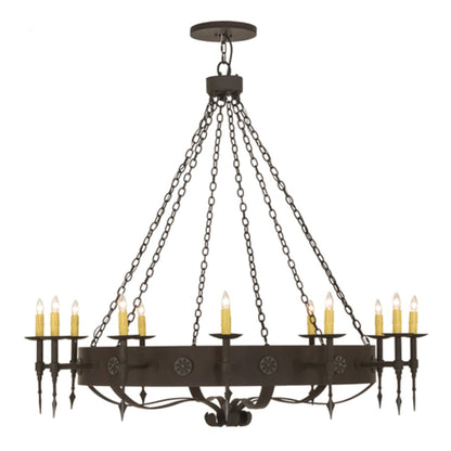 Meyda Tiffany Warwick 12 Light 66" Wide Taper Candle Style Chandelier