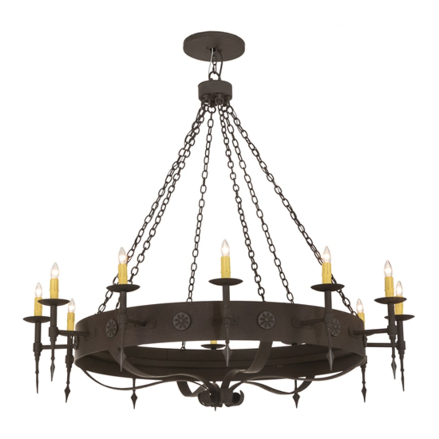 Meyda Tiffany Warwick 12 Light 66" Wide Taper Candle Style Chandelier