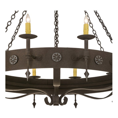 Meyda Tiffany Warwick 12 Light 66" Wide Taper Candle Style Chandelier