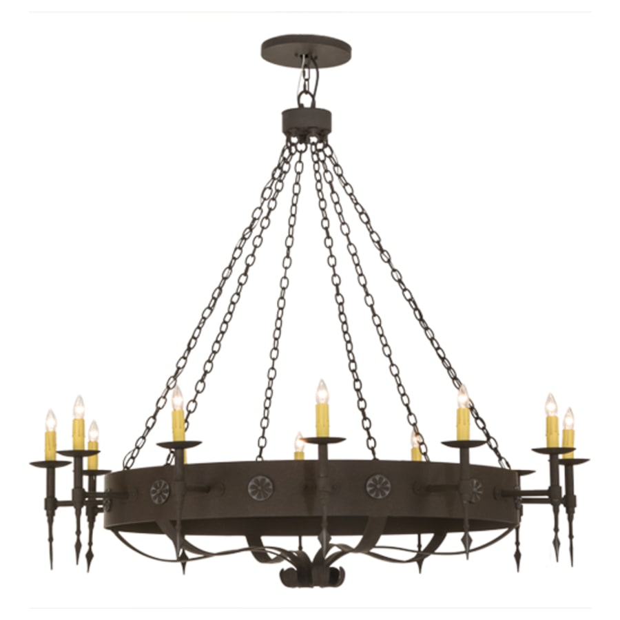Meyda Tiffany Warwick 12 Light 66" Wide Taper Candle Style Chandelier