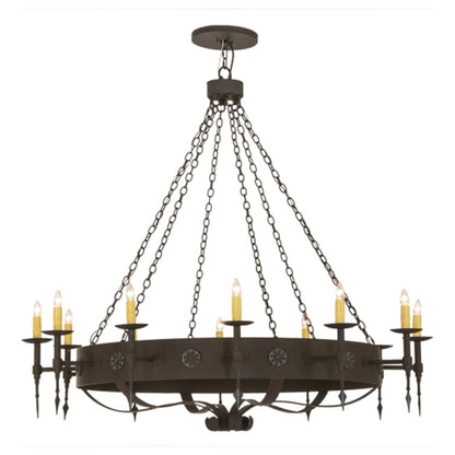 Meyda Tiffany Warwick 12 Light 66" Wide Taper Candle Style Chandelier