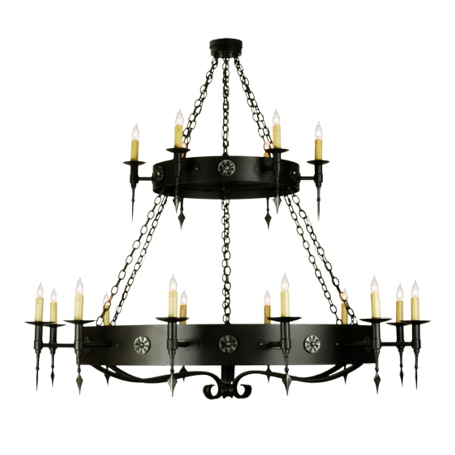 Meyda Tiffany Warwick 18 Light 66" Wide Taper Candle Style Chandelier