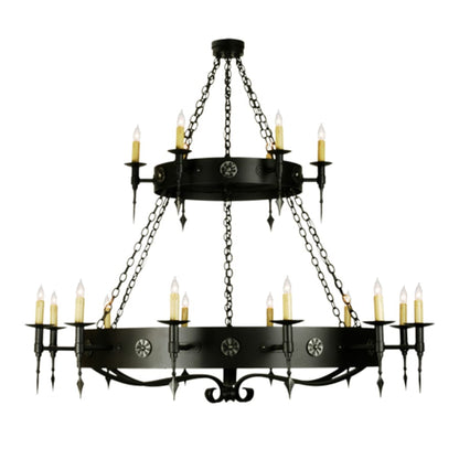 Meyda Tiffany Warwick 18 Light 66" Wide Taper Candle Style Chandelier