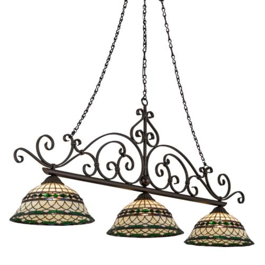 Meyda Tiffany Long Tiffany Roman 3 Light 68" Wide Linear Pendant