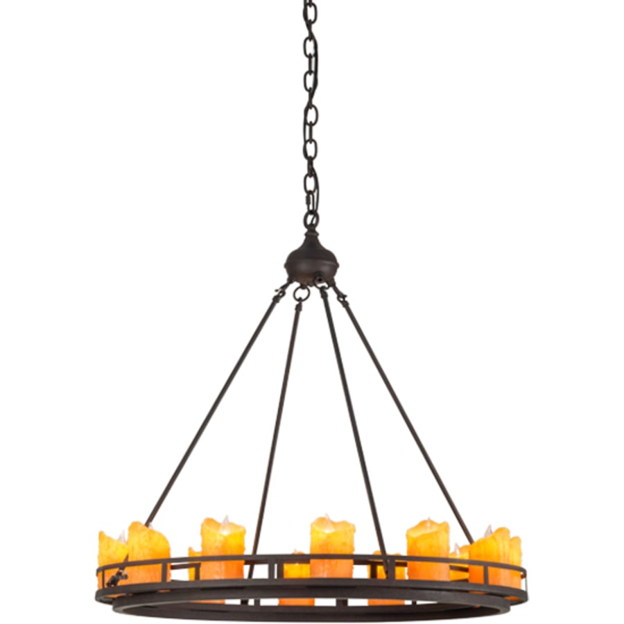 Meyda Tiffany Barbury 12 Light 32" Wide Pillar Candle Style Chandelier