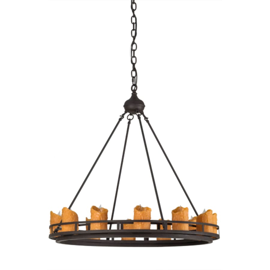 Meyda Tiffany Barbury 12 Light 32" Wide Pillar Candle Style Chandelier