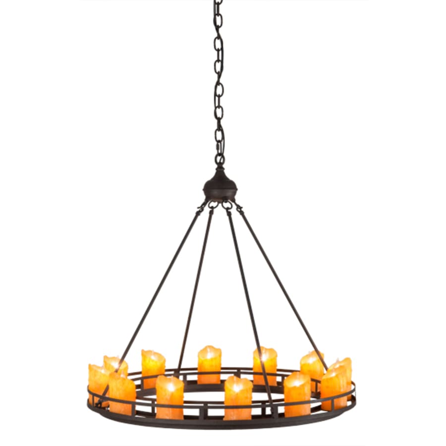 Meyda Tiffany Barbury 12 Light 32" Wide Pillar Candle Style Chandelier
