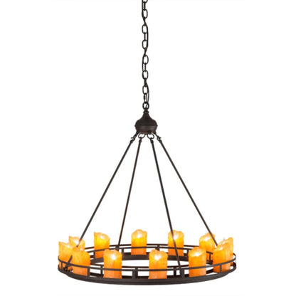 Meyda Tiffany Barbury 12 Light 32" Wide Pillar Candle Style Chandelier