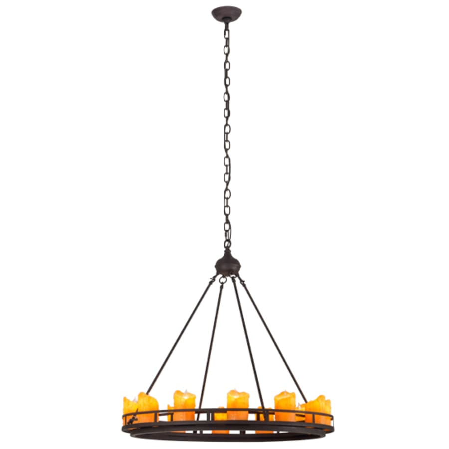 Meyda Tiffany Barbury 12 Light 32" Wide Pillar Candle Style Chandelier
