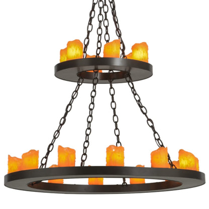 Meyda Tiffany Loxley 18 Light 36" Wide Pillar Candle Style Chandelier