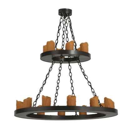 Meyda Tiffany Loxley 18 Light 36" Wide Pillar Candle Style Chandelier