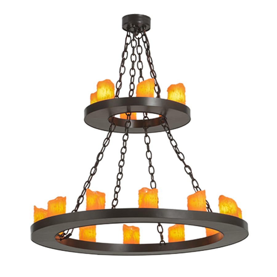 Meyda Tiffany Loxley 18 Light 36" Wide Pillar Candle Style Chandelier
