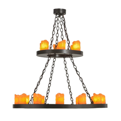 Meyda Tiffany Loxley 18 Light 36" Wide Pillar Candle Style Chandelier