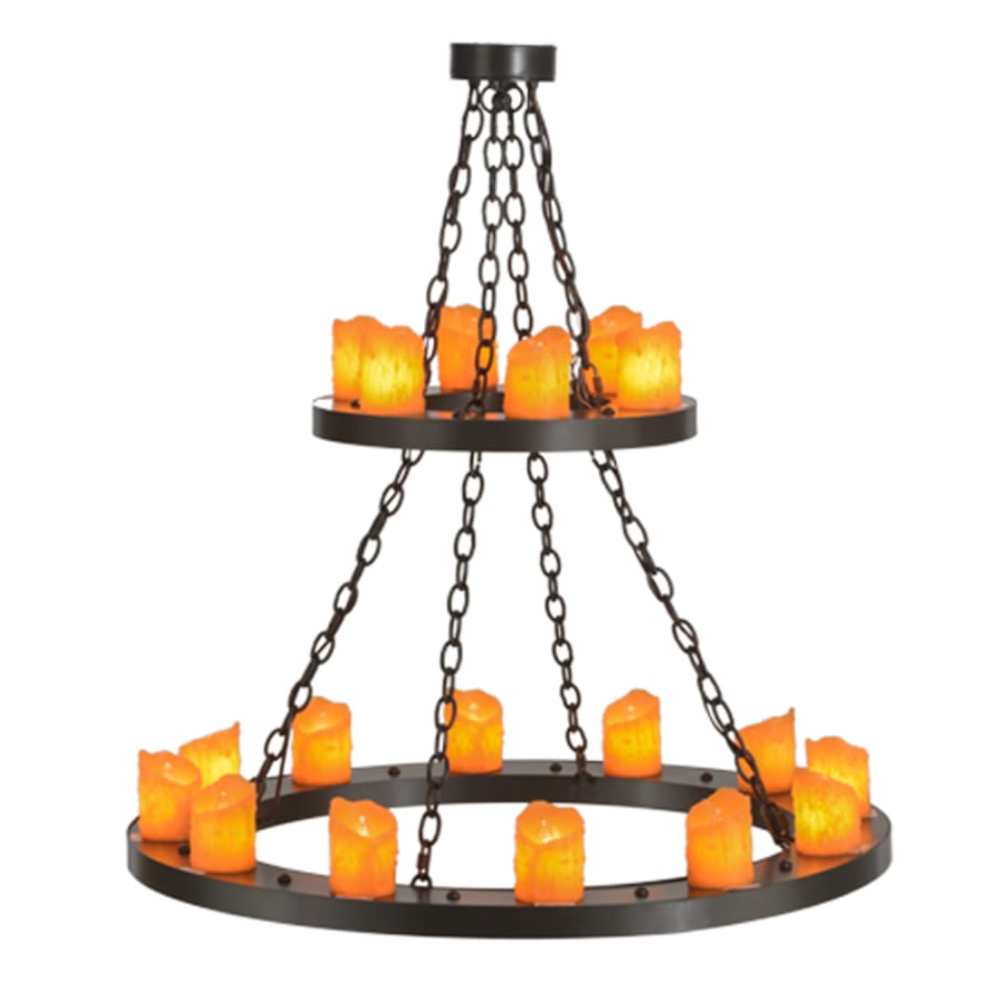 Meyda Tiffany Loxley 18 Light 36" Wide Pillar Candle Style Chandelier
