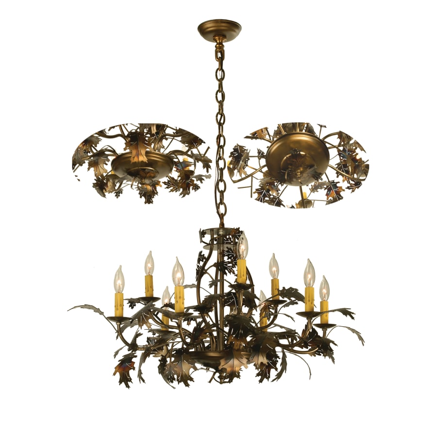 Meyda Tiffany 31" W Oak Leaf 9 Light Chandelier