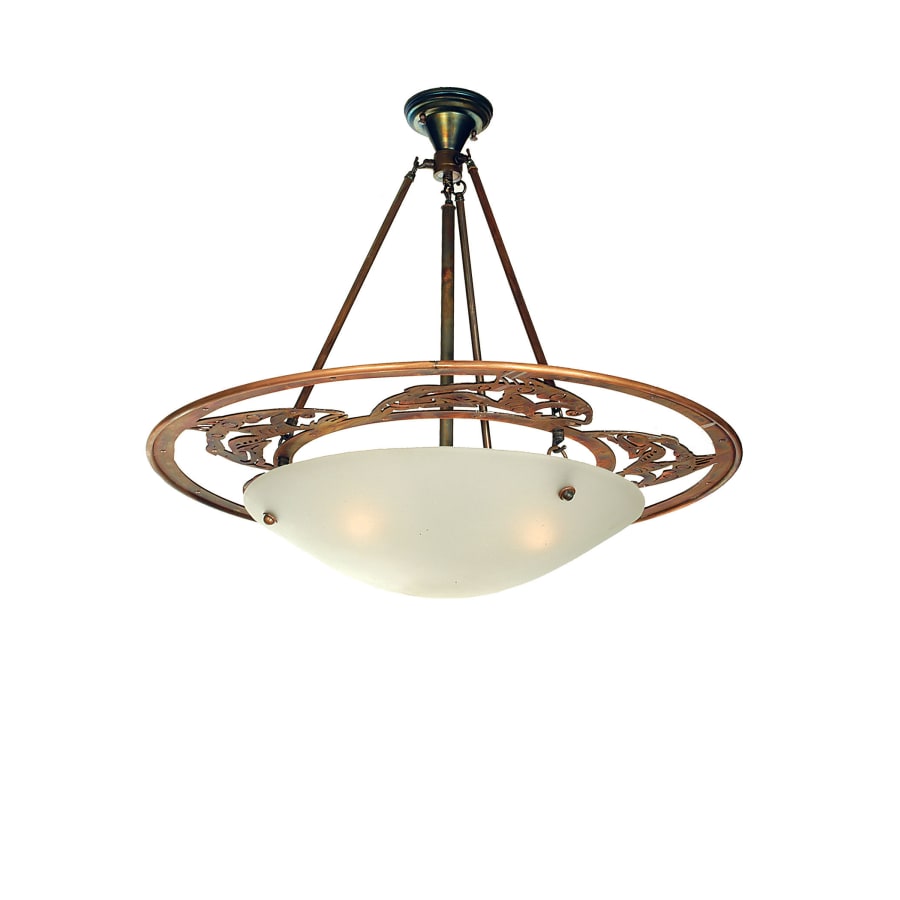 Meyda Tiffany Metro Fusion 3 Light 20-1/2" Wide Semi Flush Ceiling Fixture with White Glass Shade