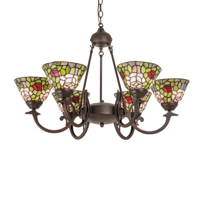 Meyda Tiffany Tiffany Rosebush 6 Light 32" Wide Chandelier