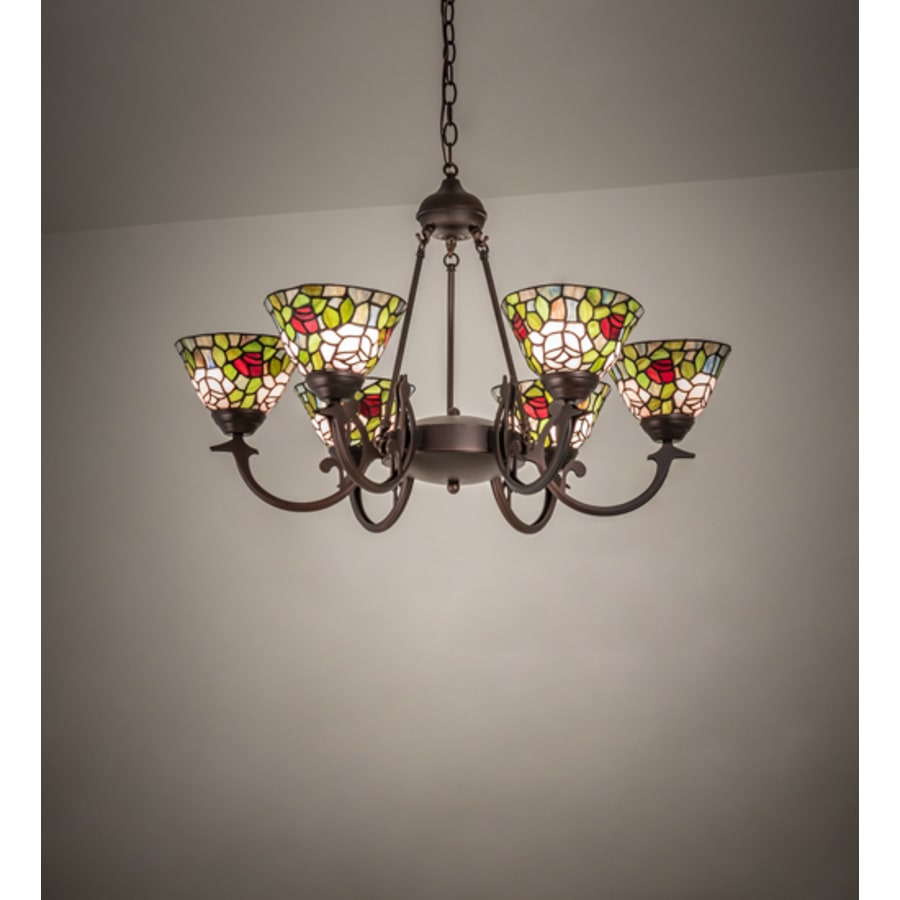 Meyda Tiffany Tiffany Rosebush 6 Light 32" Wide Chandelier