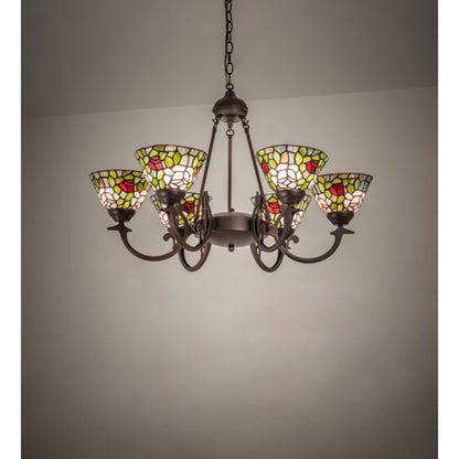 Meyda Tiffany Tiffany Rosebush 6 Light 32" Wide Chandelier