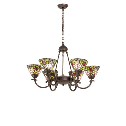 Meyda Tiffany Tiffany Rosebush 6 Light 32" Wide Chandelier
