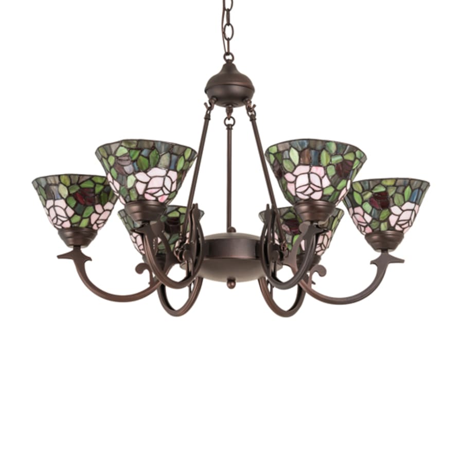 Meyda Tiffany Tiffany Rosebush 6 Light 32" Wide Chandelier