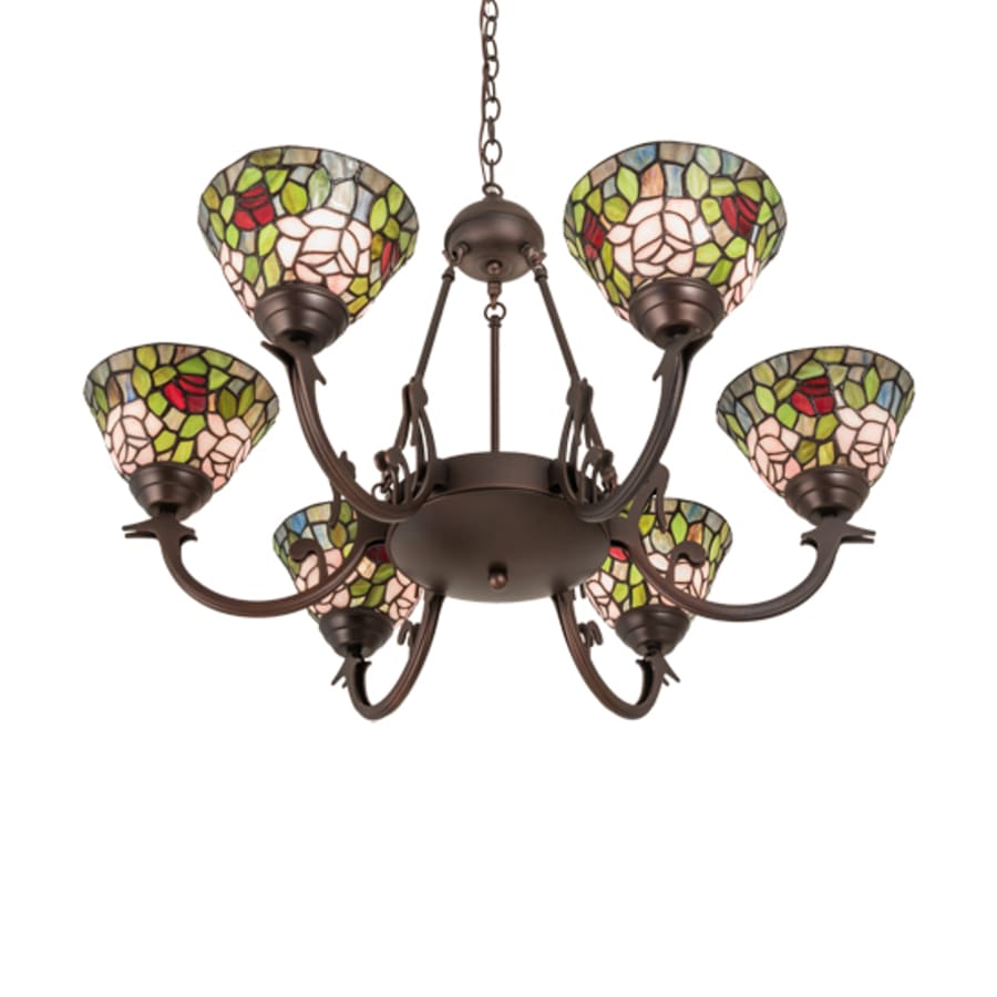 Meyda Tiffany Tiffany Rosebush 6 Light 32" Wide Chandelier