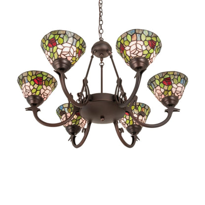 Meyda Tiffany Tiffany Rosebush 6 Light 32" Wide Chandelier