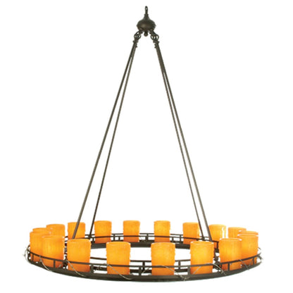 Meyda Tiffany Barbury Barbed Wire 18 Light 48" Wide Wrought Iron Candle Style Chandelier