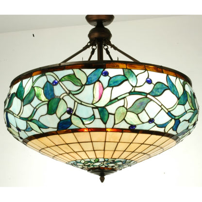 Meyda Tiffany Ivy Berry 6 Light 34" Wide Semi-Flush Bowl Ceiling Fixture