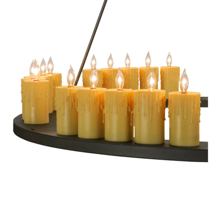 Meyda Tiffany Deina 30 Light 60" Wide Wrought Iron Candle Style Chandelier