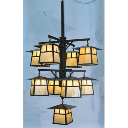 Meyda Tiffany Stillwater T Mission 9 Light 61" Wide Chandelier