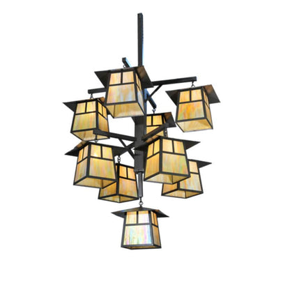 Meyda Tiffany Stillwater T Mission 9 Light 61" Wide Chandelier