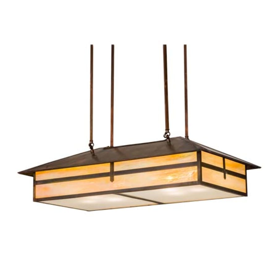 Meyda Tiffany Seneca Cross Mission 6 Light 36" Wide Linear Pendant