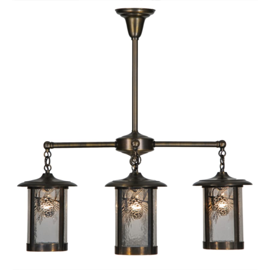 Meyda Tiffany Fulton Winter Pine 4 Light 30" Wide Chandelier