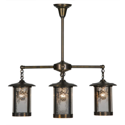 Meyda Tiffany Fulton Winter Pine 4 Light 30" Wide Chandelier
