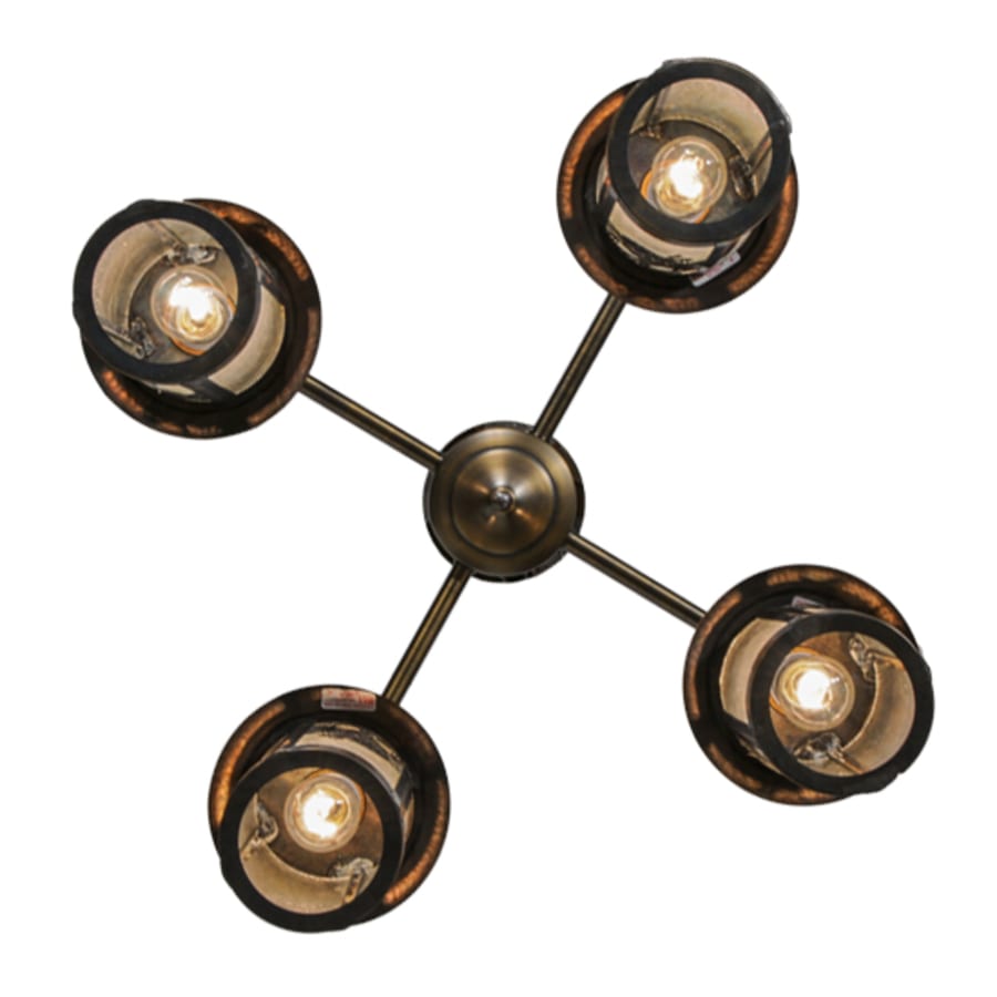 Meyda Tiffany Fulton Winter Pine 4 Light 30" Wide Chandelier