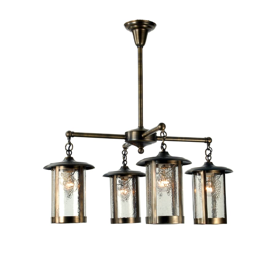 Meyda Tiffany Fulton Grapes 4 Light 31" Wide Chandelier with Clear Glass Shade