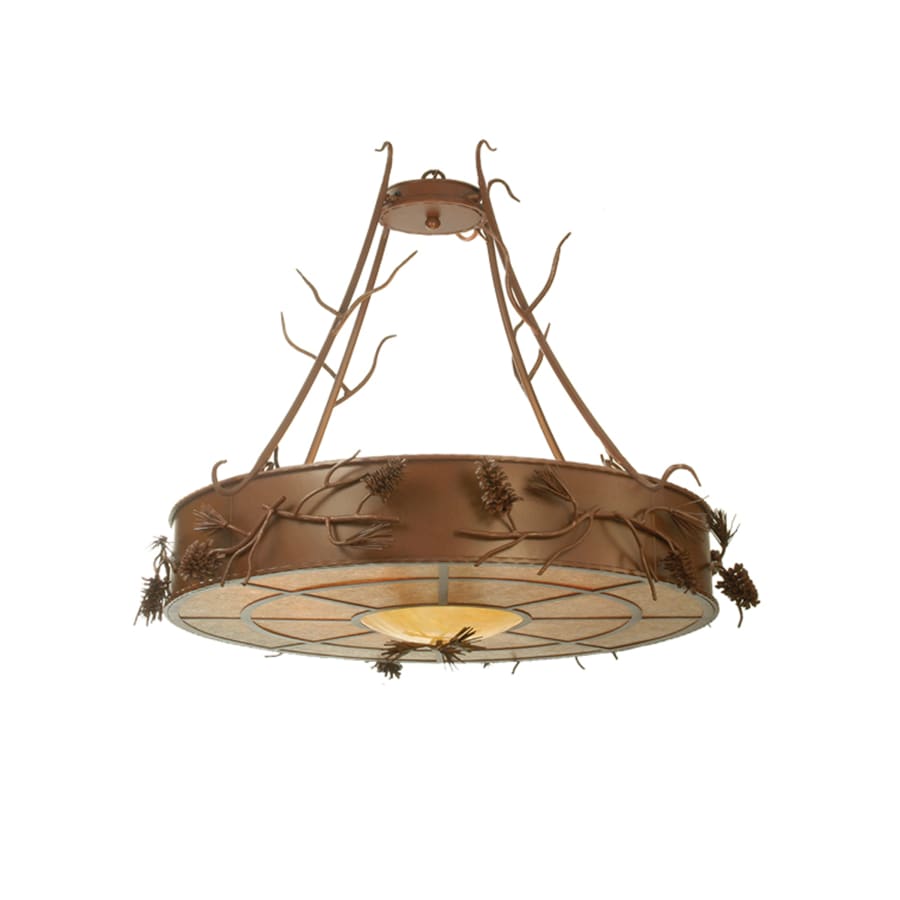 Meyda Tiffany 58" W Woodland Pine Inverted Pendant