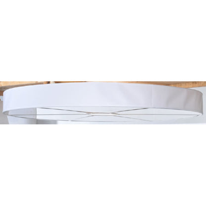 Meyda Tiffany Cilindro 12 Light 72" Wide Semi-Flush Drum Ceiling Fixture - Matte White Finish - GU24 Bulb Base