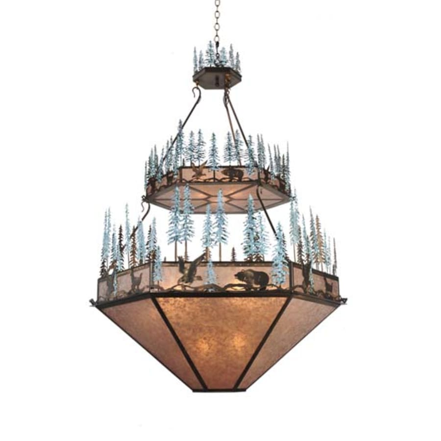 Meyda Tiffany Wildlife at Pine Lake 12 Light 60" Wide Chandelier