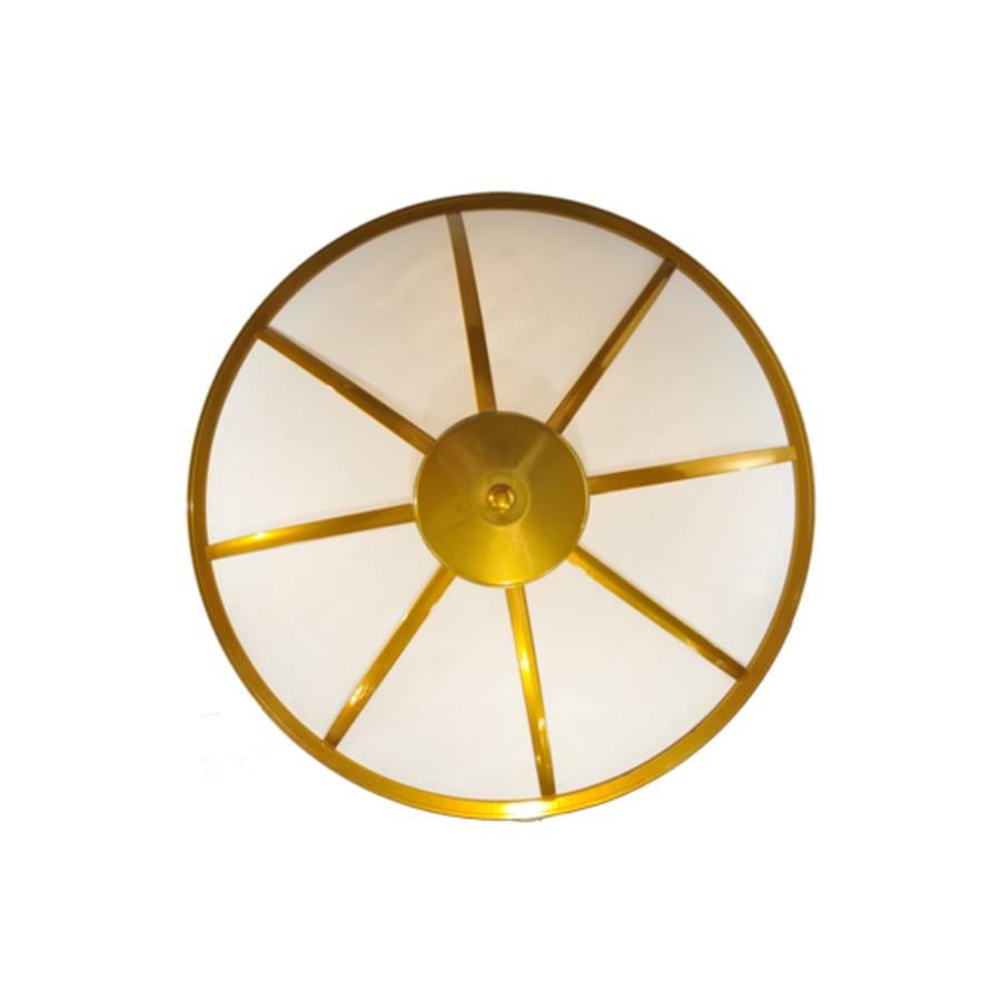 Meyda Tiffany Commerce 4 Light 35" Wide Semi-Flush Bowl Ceiling Fixture - Polished Brass Finish