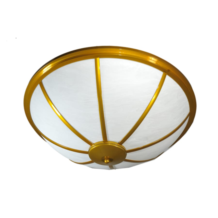 Meyda Tiffany Commerce 4 Light 35" Wide Semi-Flush Bowl Ceiling Fixture - Polished Brass Finish